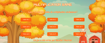 Jeu tables de multiplication